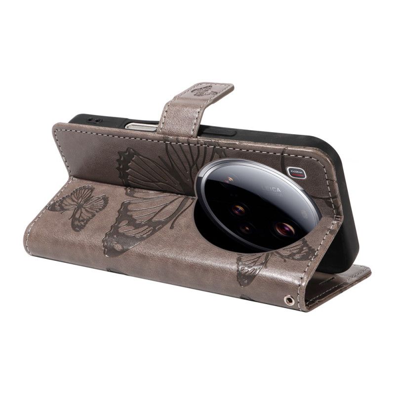 Lærdeksel Folio Deksel Xiaomi 15 Ultra Kjempesommerfugler