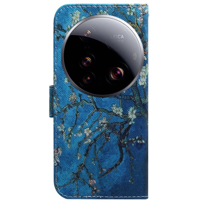 Lærdeksel Folio Deksel Xiaomi 15 Ultra Mobildeksel Aprikosblomster