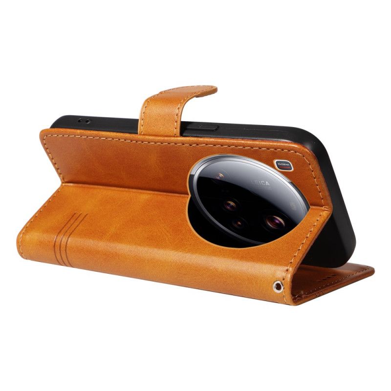 Lærdeksel Folio Deksel Xiaomi 15 Ultra Mobildeksel Linjer