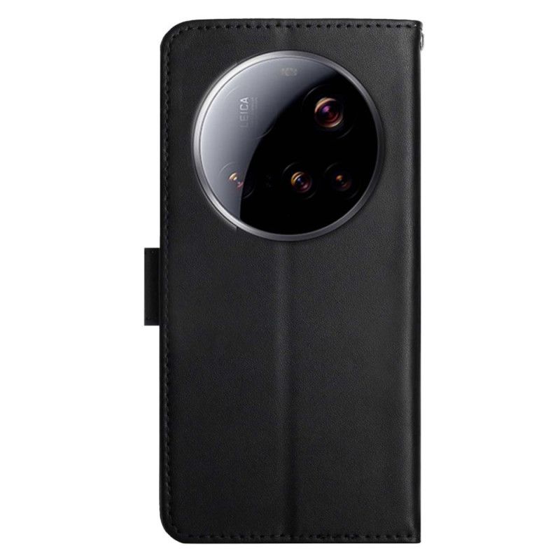 Lærdeksel Folio Deksel Xiaomi 15 Ultra Mobildeksel Nappaskinn