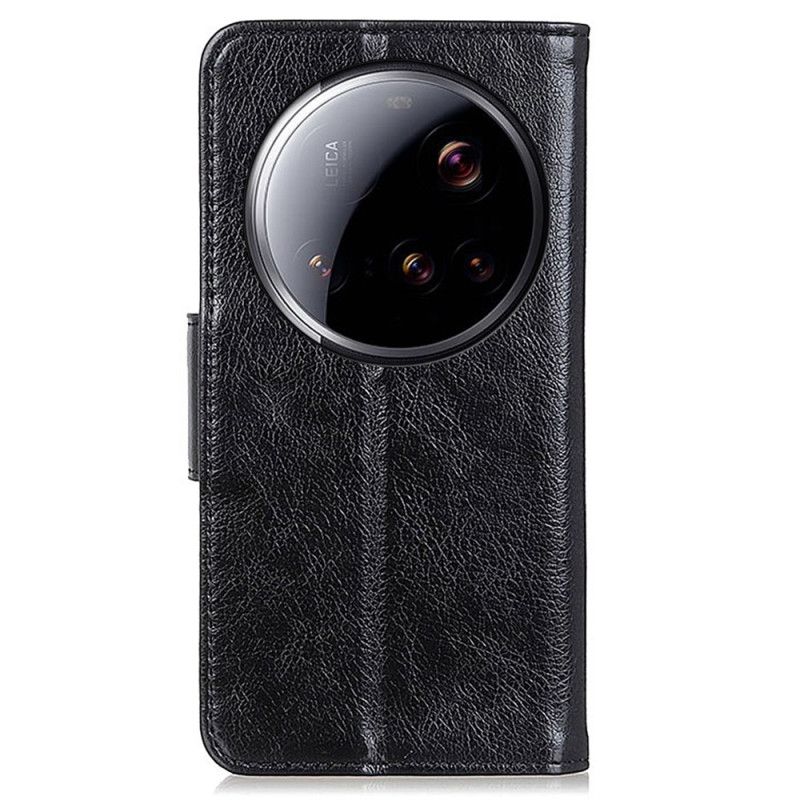 Lærdeksel Folio Deksel Xiaomi 15 Ultra Mobildeksel Nappaskinntekstur