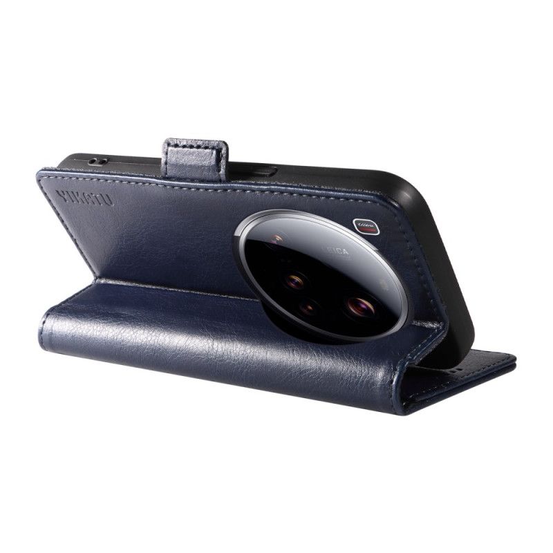 Lærdeksel Folio Deksel Xiaomi 15 Ultra Mobildeksel Ykatu Litchi-kunstskinn