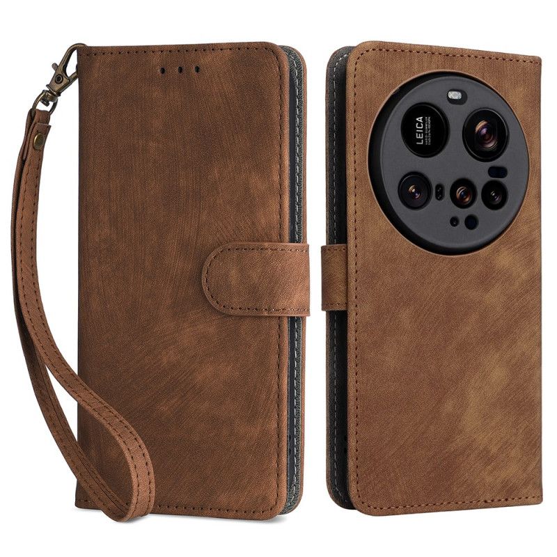 Lærdeksel Folio Deksel Xiaomi 15 Ultra Rfid-blokkering Med Semsket Skinneffekt