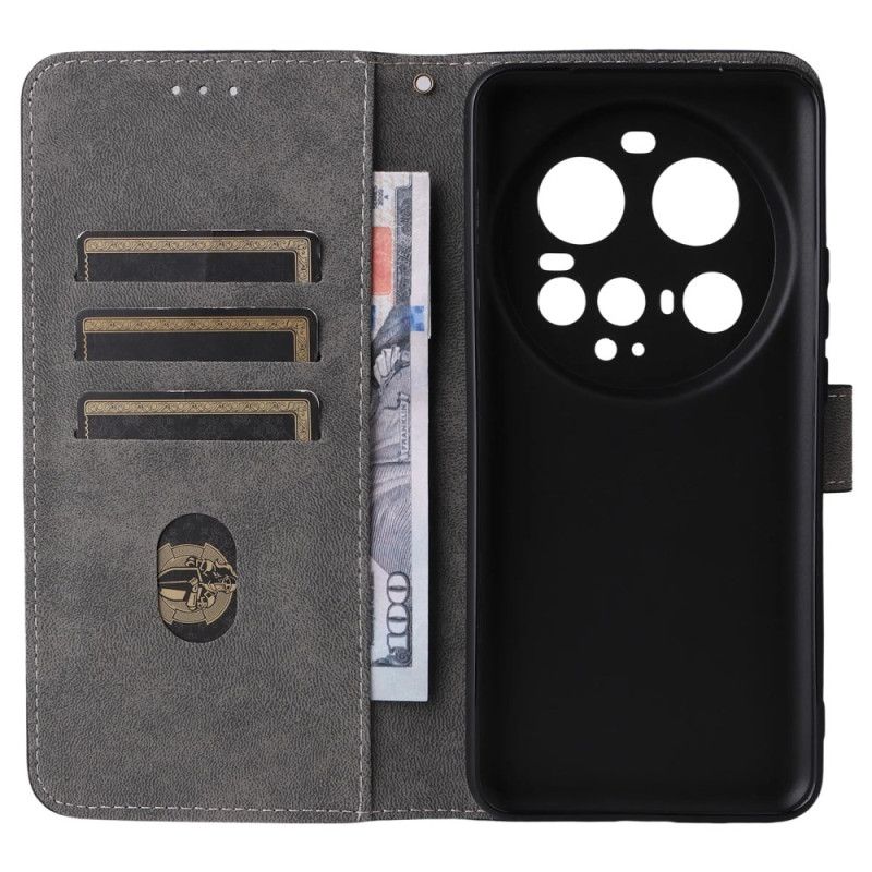 Lærdeksel Folio Deksel Xiaomi 15 Ultra Rfid-blokkering Med Semsket Skinneffekt