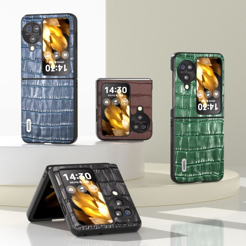 Deksel Oppo Find N3 Flip Krokodilleeffekt Abeel Beskyttelse Deksel