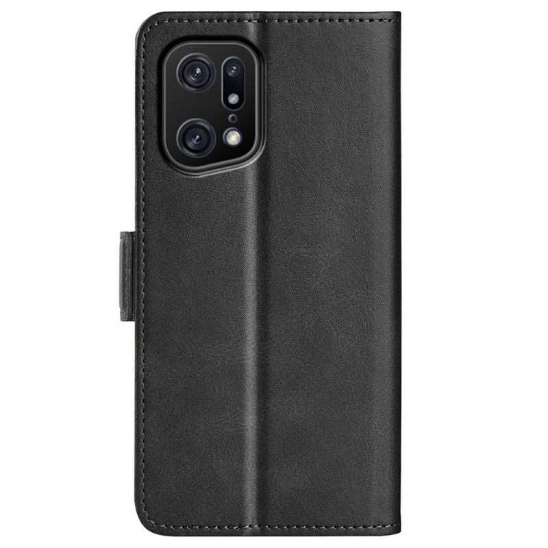 Etui Til Oppo Find X5 Pro Lommebok Deksel I Matt Kunstskinn