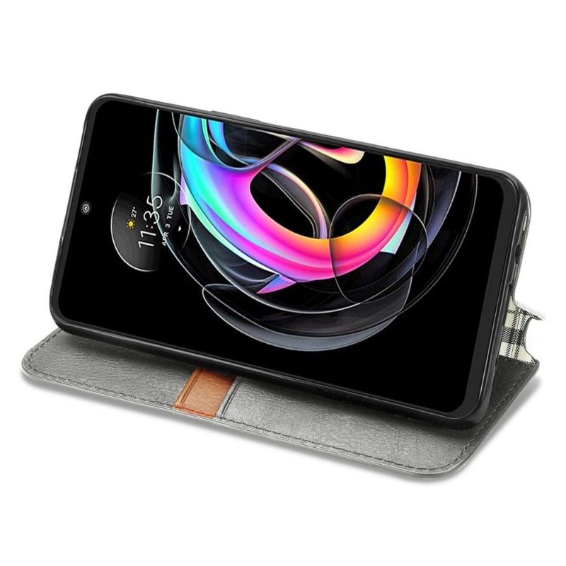 Lærdeksel Til Motorola Edge 20 Lite Kub Design Kortholder