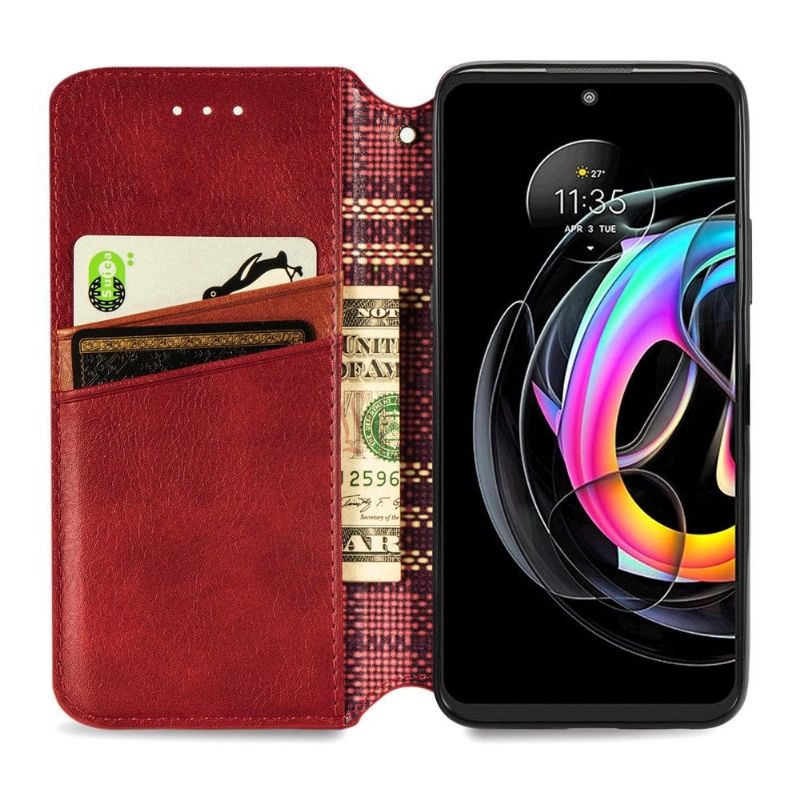 Lærdeksel Til Motorola Edge 20 Lite Kub Design Kortholder