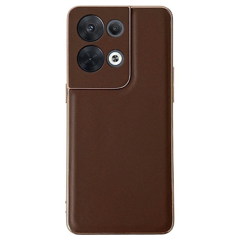 Deksel Til Oppo Reno 8 Ekte Premium Skinn
