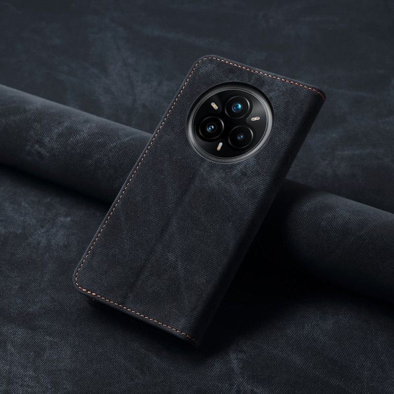 Folio Deksel Lær Realme 14 Pro Plus 5g Mobildeksel Denimstoff