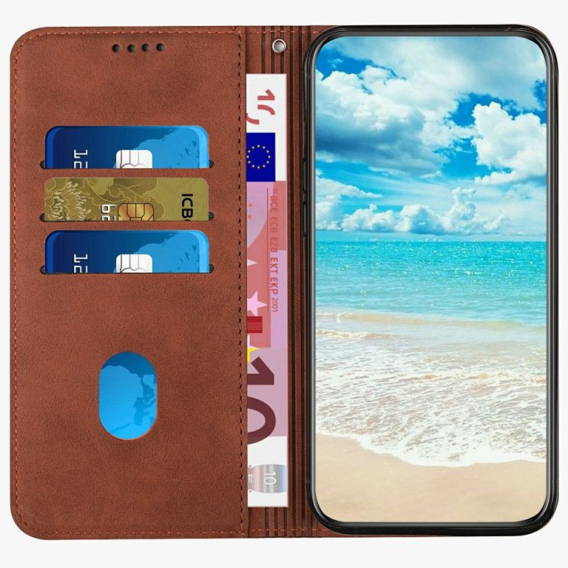 Folio Deksel Realme 14 Pro Plus 5g Diamanter I Semsket Skinneffekt