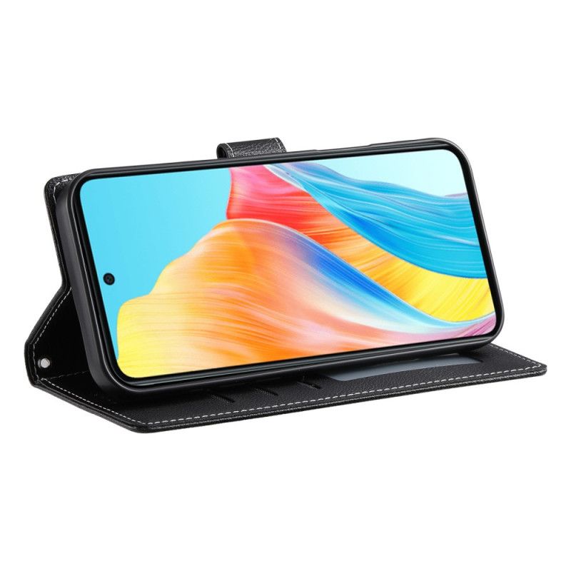 Folio Deksel Realme 14 Pro Plus 5g Ensfarget Med Stropp Beskyttelse Deksel