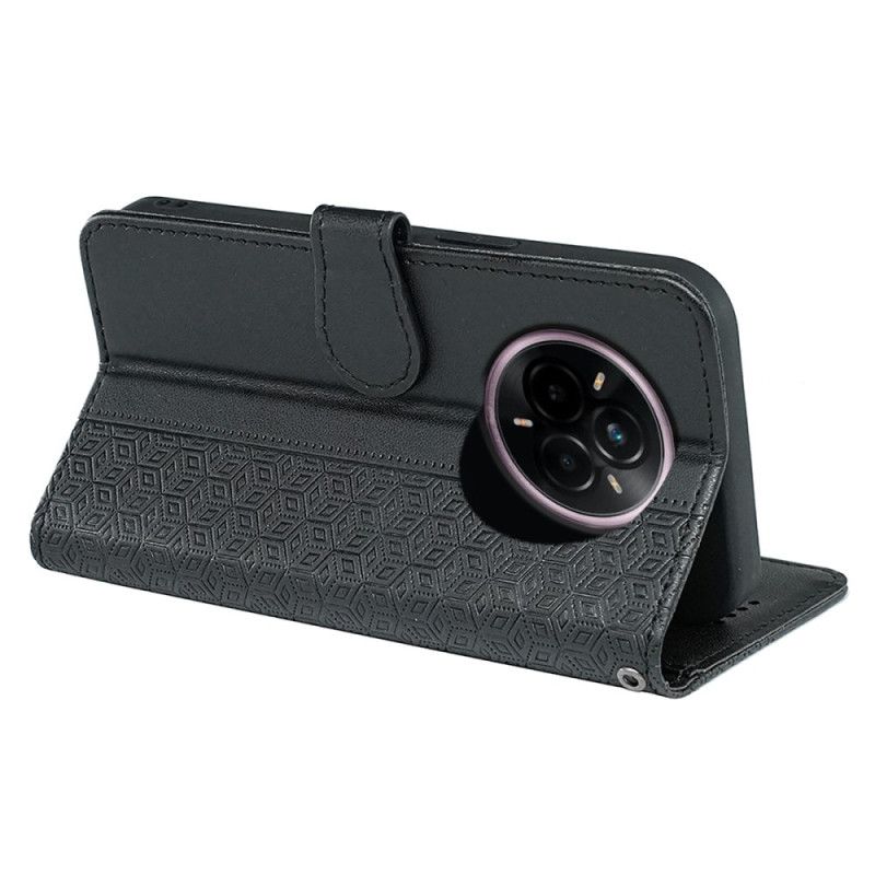 Folio Deksel Realme 14 Pro Plus 5g Kubemønsterrem