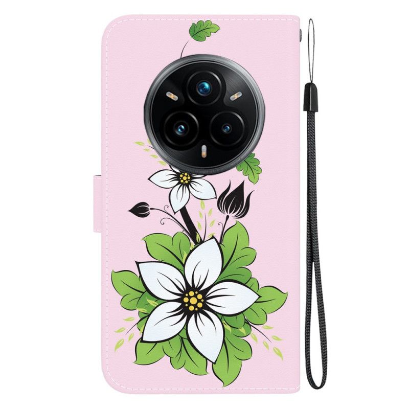 Folio Deksel Realme 14 Pro Plus 5g Liljemønster Beskyttelse Deksel