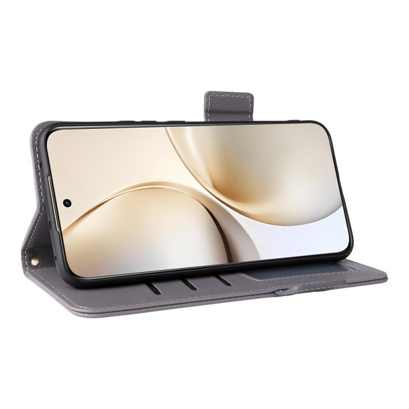 Folio Deksel Realme 14 Pro Plus 5g Litchi-kunstskinn Med Rem Beskyttelse Deksel