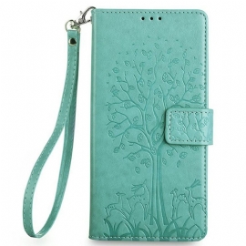 Folio Deksel Realme 14 Pro Plus 5g Snor Med Tre Og Hjort