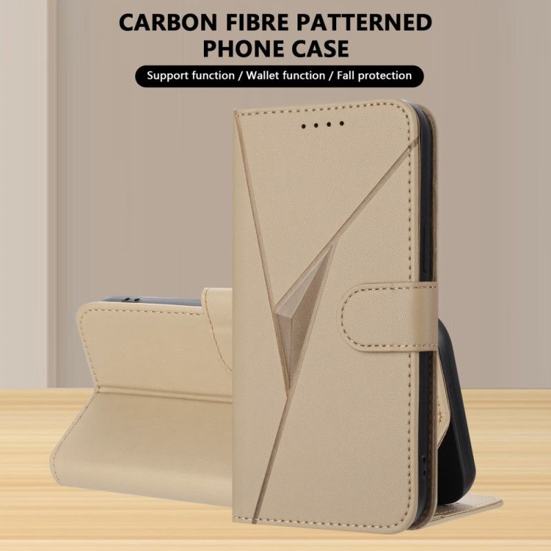 Folio Deksel Realme 14 Pro Plus 5g Trekantet Mønster Beskyttelse Deksel