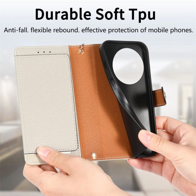 Lærdeksel Folio Deksel Realme 14 Pro Plus 5g Mobildeksel Myntpung Og Rfid-beskyttelse