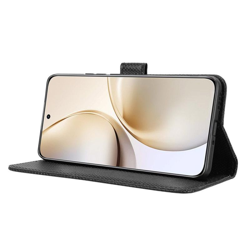 Lærdeksel Folio Deksel Realme 14 Pro Plus 5g Mobildeksel Stroppprikker