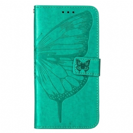 Folio Deksel Til Xiaomi 12 Lite Sommerfugldesign Med Snor