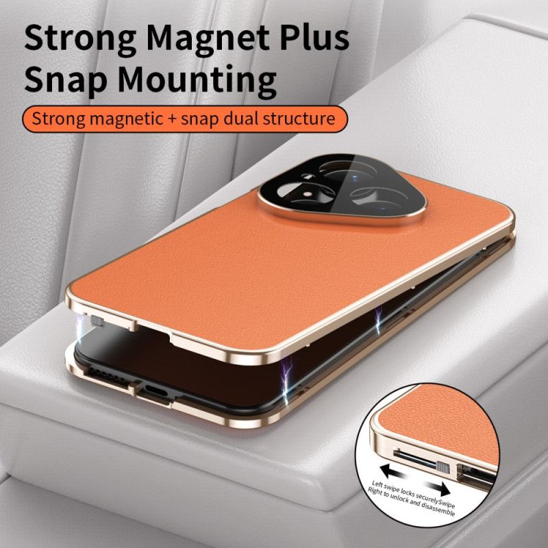 Deksel Huawei Pura 80 Mobildeksel Lærdesign Og Skjermbeskytter I Herdet Glass