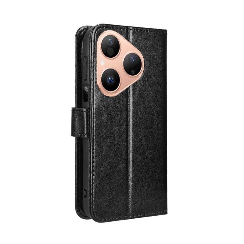 Lærdeksel Folio Deksel Huawei Pura 80 Mobildeksel Prangende Kunstskinn