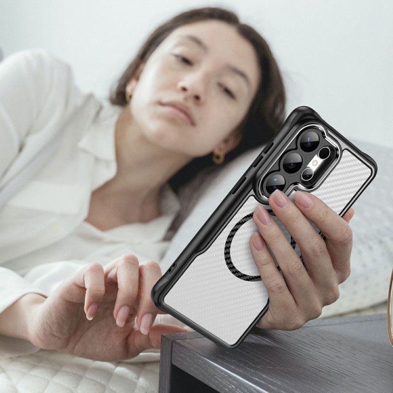 Deksel Samsung Galaxy S26 Ultra Magsafe Hybrid Protection Karbonfibertekstur