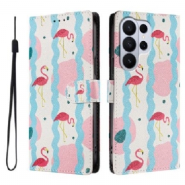 Folio Deksel Samsung Galaxy S26 Ultra Flamingoer Beskyttelse Deksel
