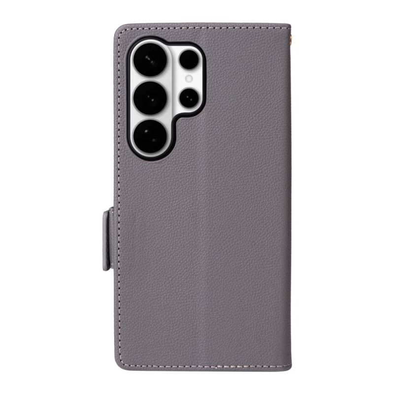 Folio Deksel Samsung Galaxy S26 Ultra Imitert Skinn Med Stropp