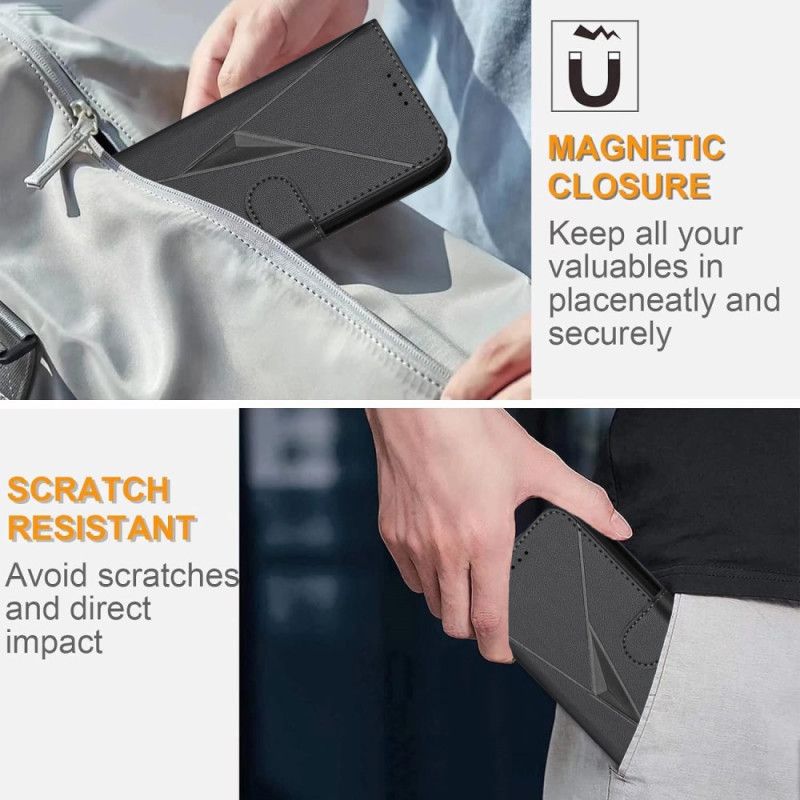 Folio Deksel Samsung Galaxy S26 Ultra Trekantmønster Beskyttelse Deksel