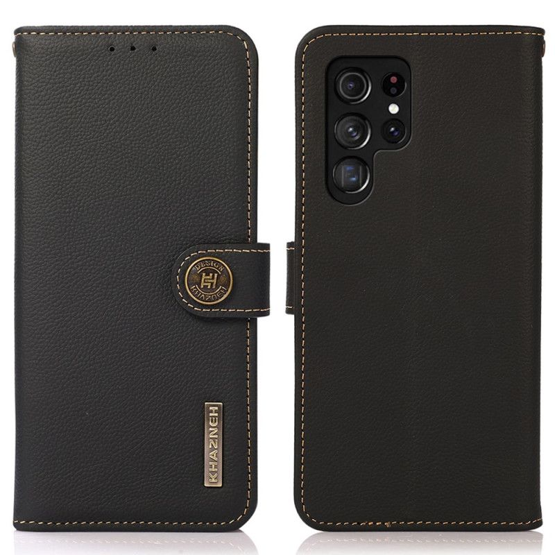 Folio Deksel Til Samsung Galaxy S26 Ultra Ekte Khazneh-skinn