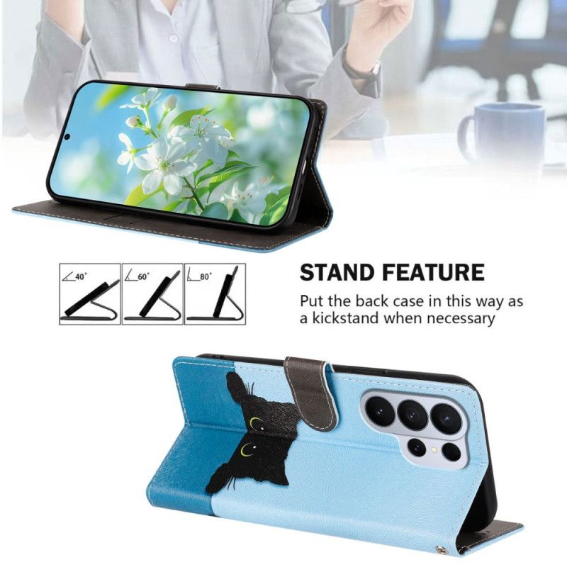 Folio Deksel Til Samsung Galaxy S26 Ultra Svart Kattunge