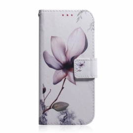 Folio Deksel Til Google Pixel 7 Rosa Blomst
