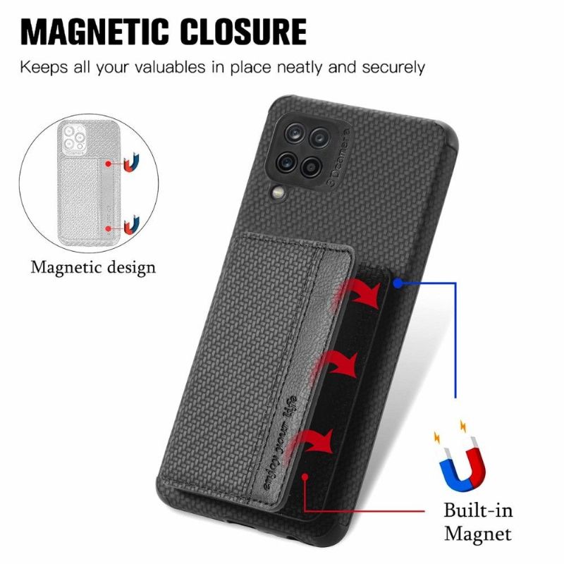 Deksel Til Samsung Galaxy M33 5G Karbonfiberkortholder Støttefunksjon
