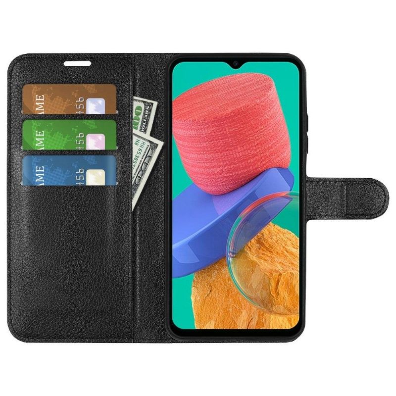 Lærdeksel Til Samsung Galaxy M33 5G Lommebok Lærdeksel Skinnstil