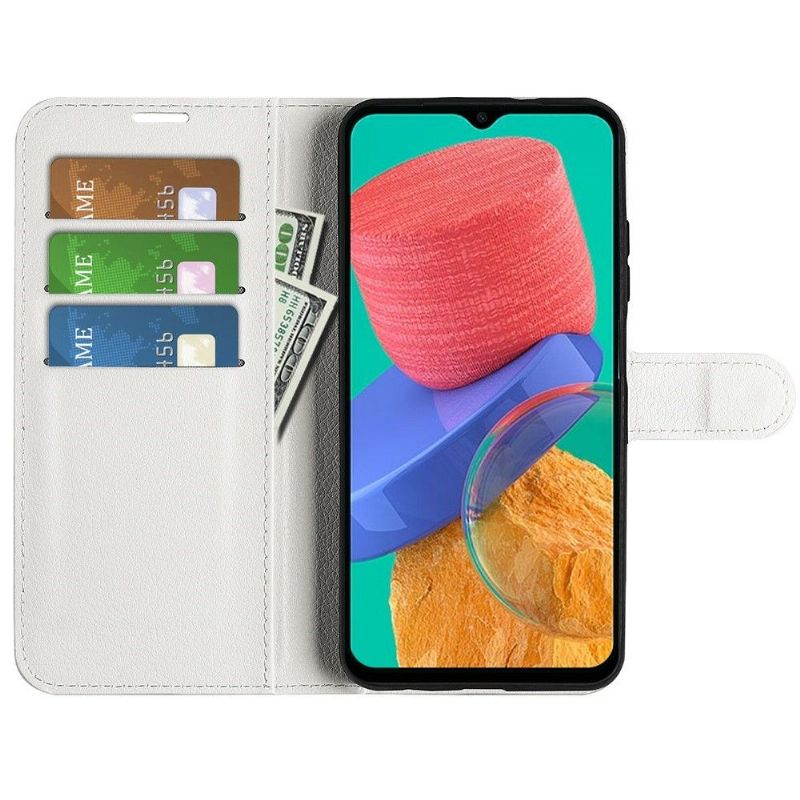 Lærdeksel Til Samsung Galaxy M33 5G Lommebok Lærdeksel Skinnstil