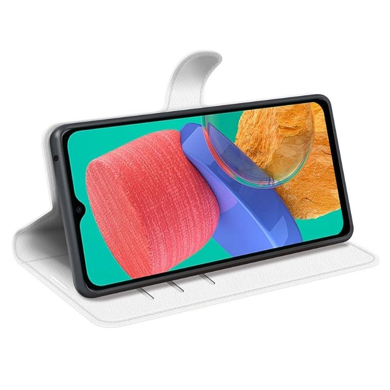 Lærdeksel Til Samsung Galaxy M33 5G Lommebok Lærdeksel Skinnstil