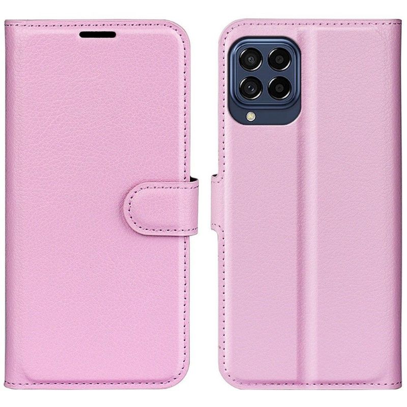 Lærdeksel Til Samsung Galaxy M33 5G Lommebok Lærdeksel Skinnstil