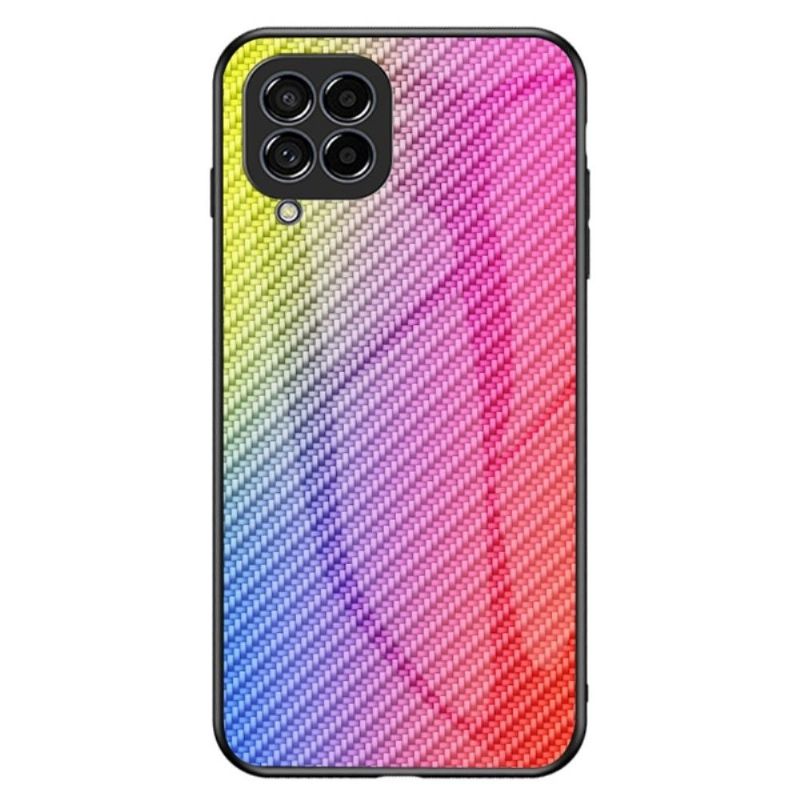 Mobildeksel Til Samsung Galaxy M33 5G Herdet Glass I Karbonfiberstil