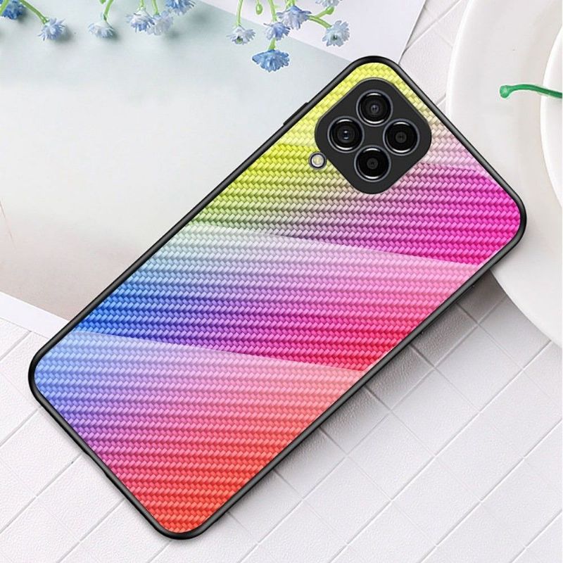 Mobildeksel Til Samsung Galaxy M33 5G Herdet Glass I Karbonfiberstil