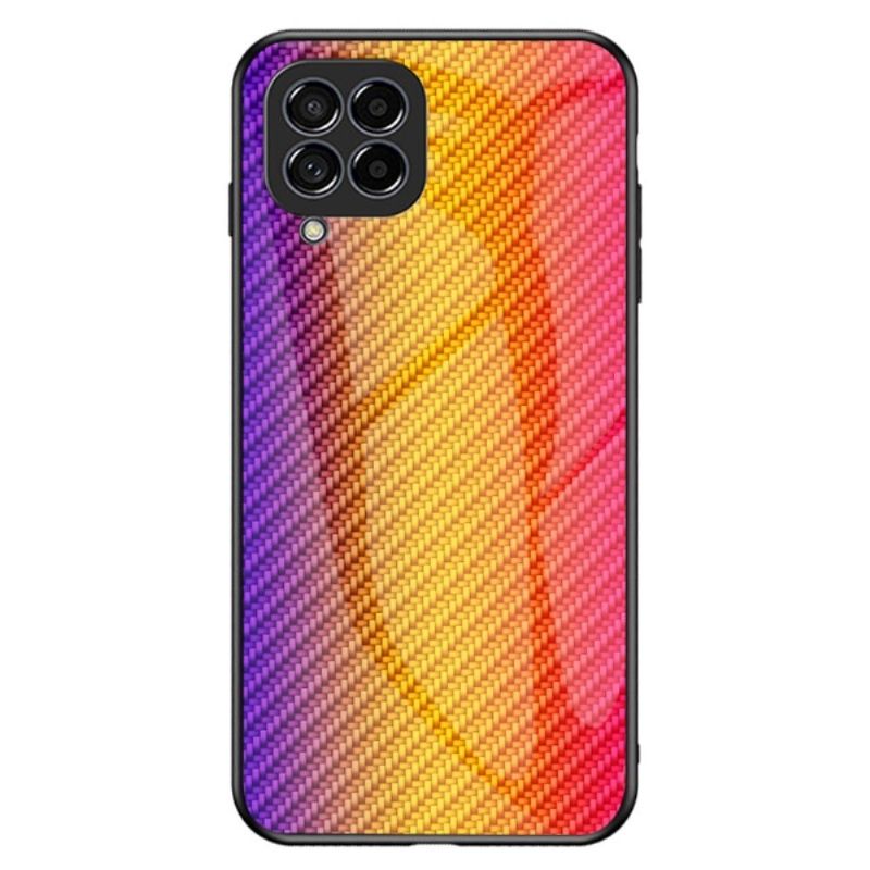 Mobildeksel Til Samsung Galaxy M33 5G Herdet Glass I Karbonfiberstil