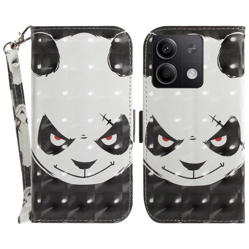 Folio Deksel Xiaomi Redmi Note 13 5g Angry Panda Med Stropp