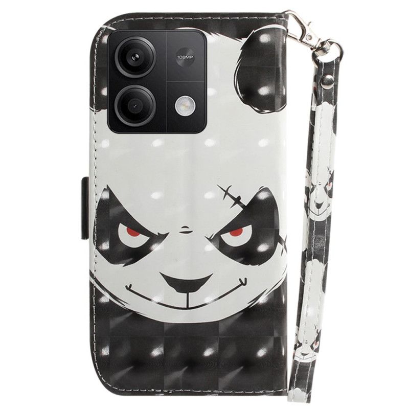 Folio Deksel Xiaomi Redmi Note 13 5g Angry Panda Med Stropp