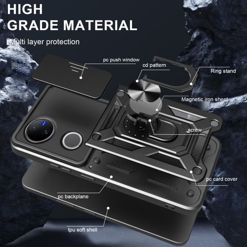 Deksel Til Vivo V50 5g Skyvedeksel Og Støtte For Kamera