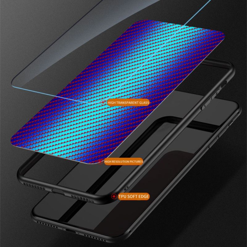 Deksel Vivo V50 5g Herdet Glass I Karbonfiber