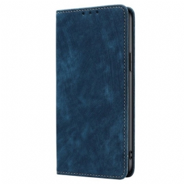 Folio Deksel Lær Vivo V50 5g Mobildeksel Vintage Semsket Skinneffekt