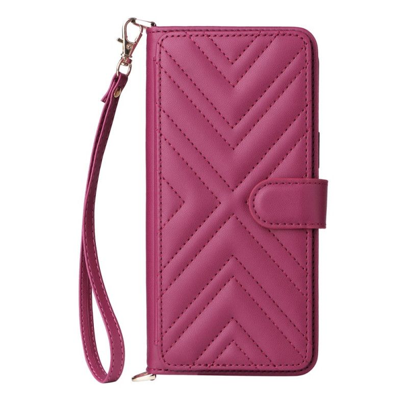 Folio Deksel Til Vivo V50 5g Vattert Med Stropper