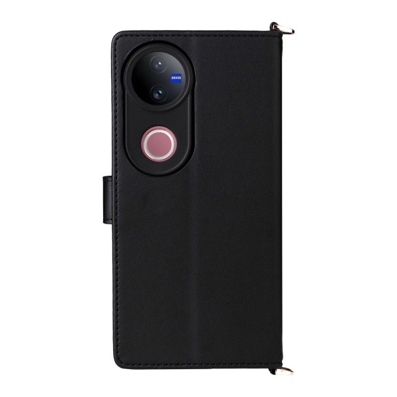 Folio Deksel Til Vivo V50 5g Vattert Med Stropper