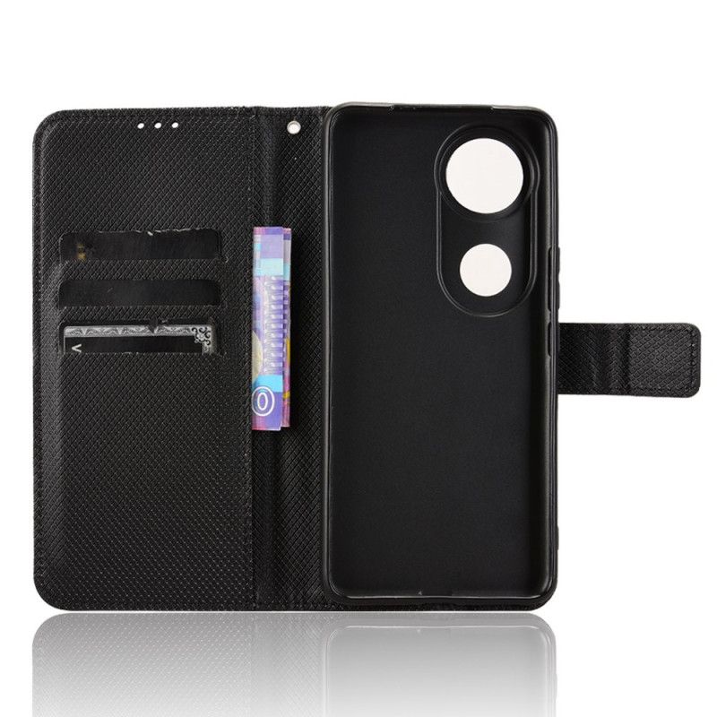 Folio Deksel Vivo V50 5g Diamanttekstur Beskyttelse Deksel