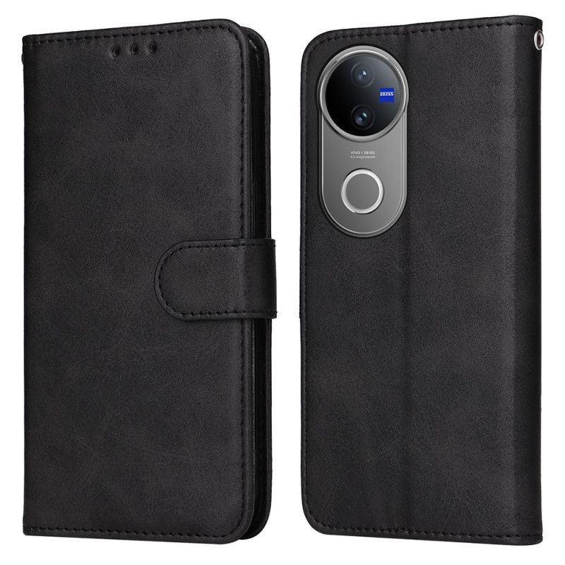 Lærdeksel Folio Deksel Vivo V50 5g Mobildeksel Ensfarget Læreffekt